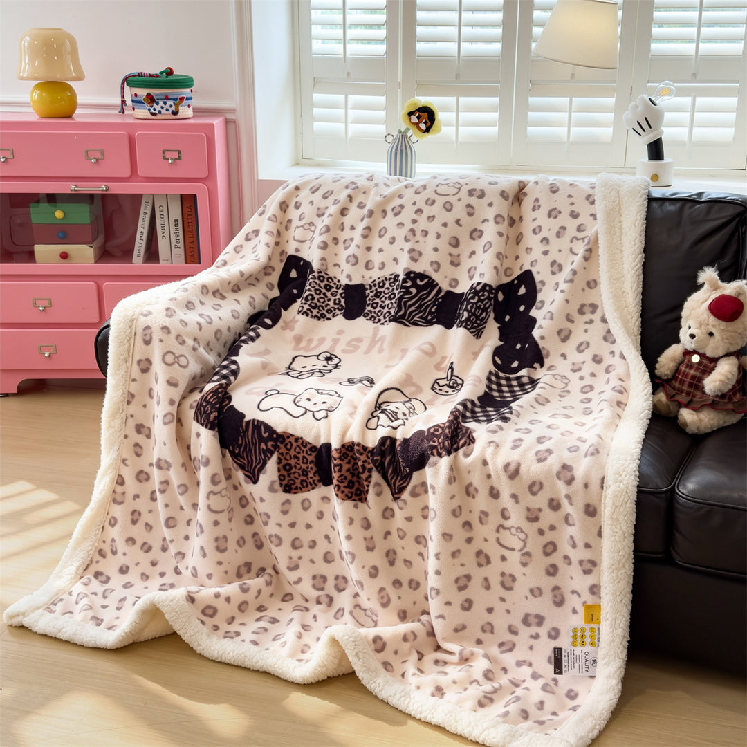 Cozy Cartoon Animal Blanket