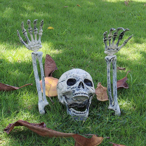 Decorative Skeleton Hand and Skull Décor Bowlift