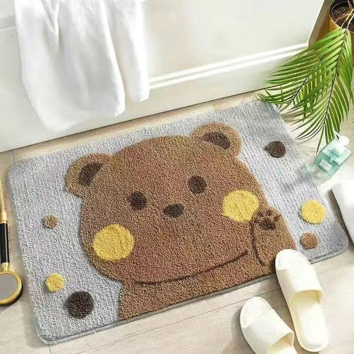 Playful Penguin-Themed Bath Mat Bowlift