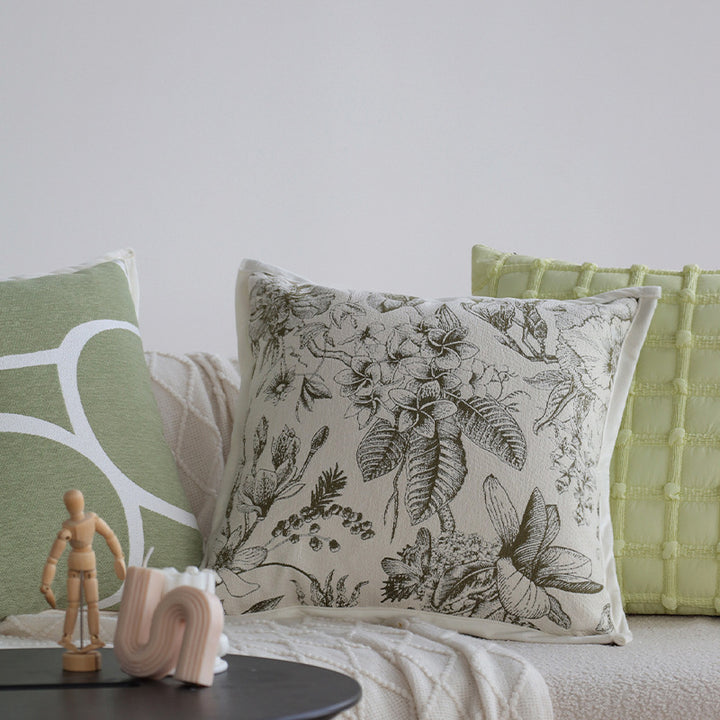 Patterned decorative cushion with textured chenille surface Bowlift