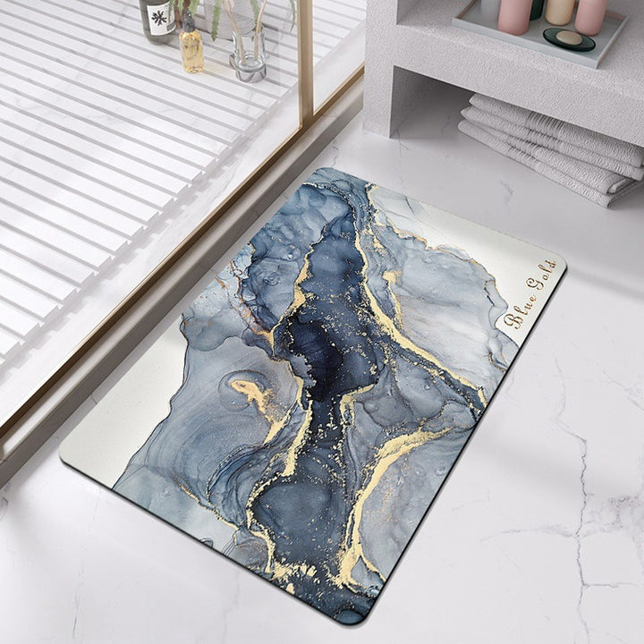 Stylish Marble Design Bath Mat Bowlift