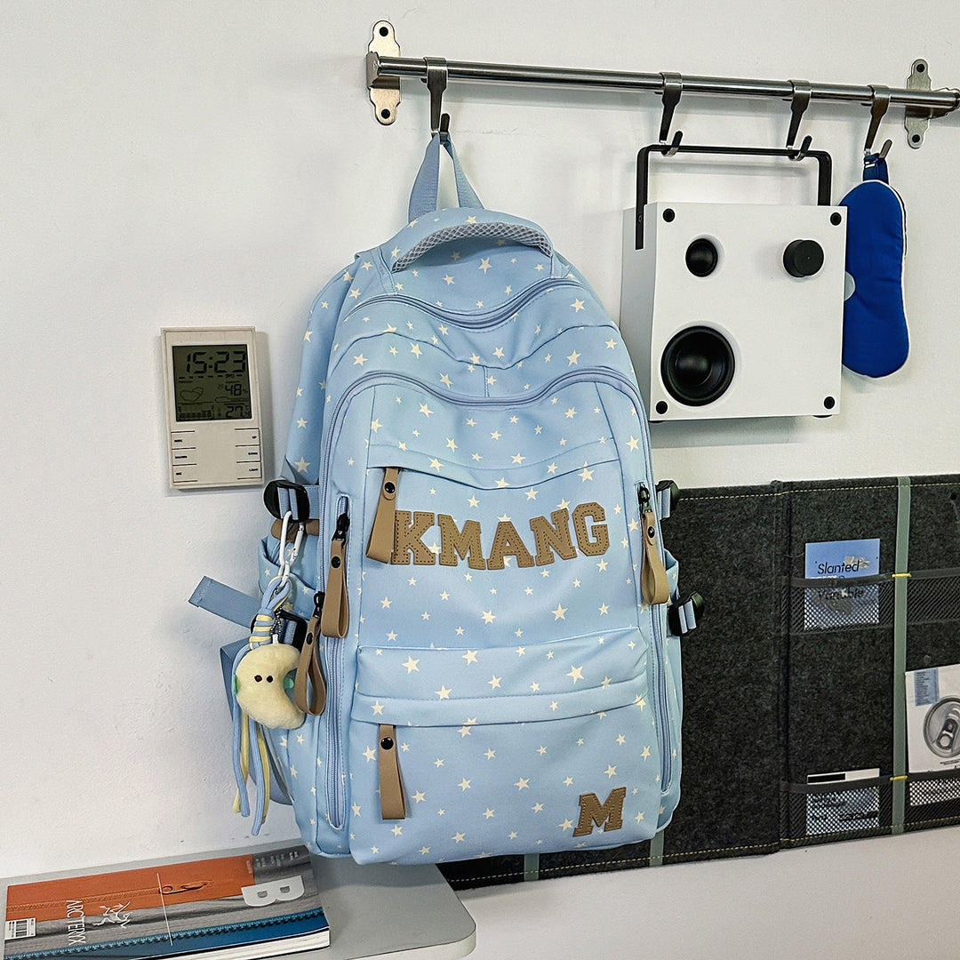 Trendy Star-Patterned Backpack Bowlift