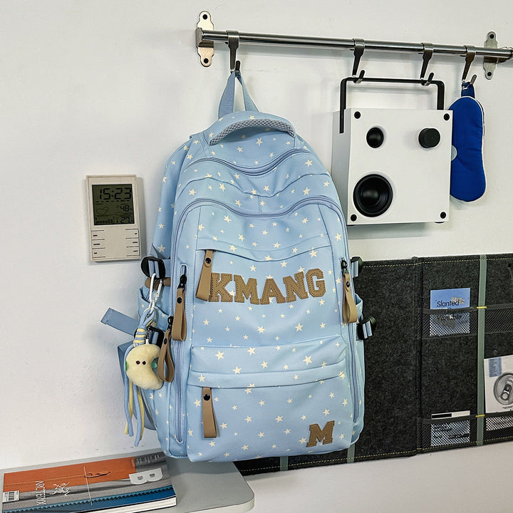 Trendy Star-Patterned Backpack Bowlift