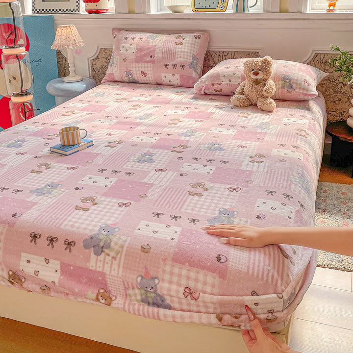 Children's Cute Cartoon Sheep Print Fitted Sheet