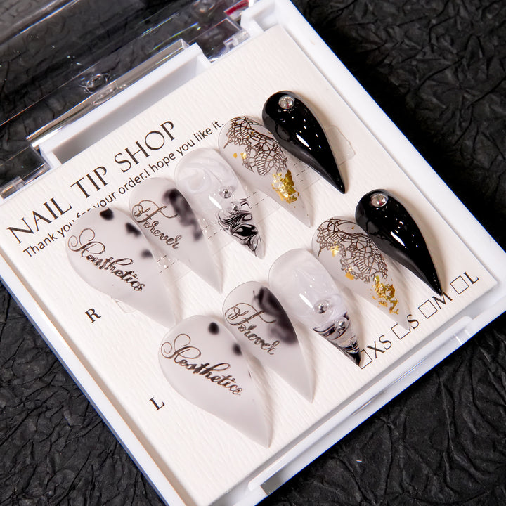 Artistic Gothic Stiletto Press-On Nails