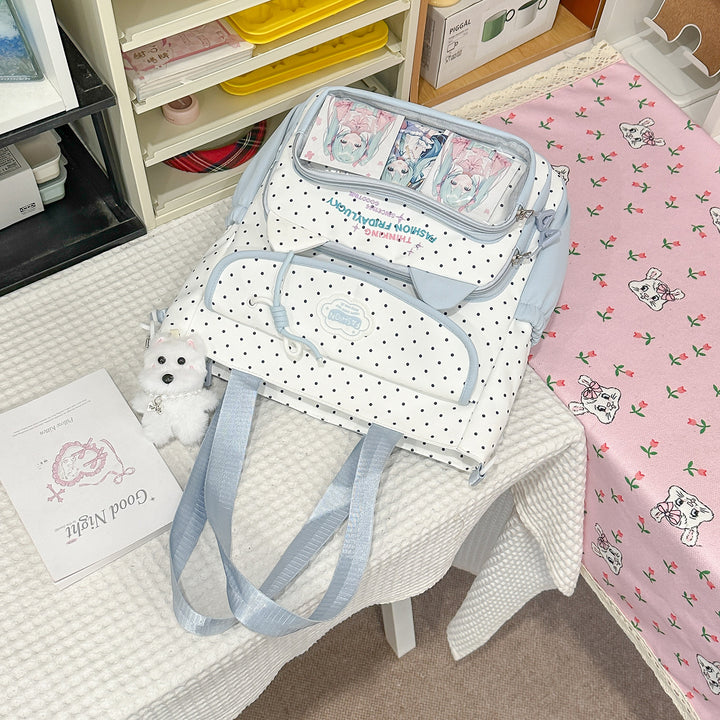 Polka Dot School Backpack Bowlift
