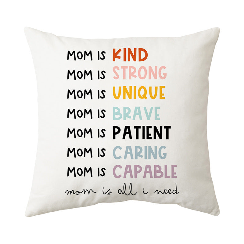 Inspirational Printed Cotton-Linen Square Throw Pillow Cover with Calming Tips