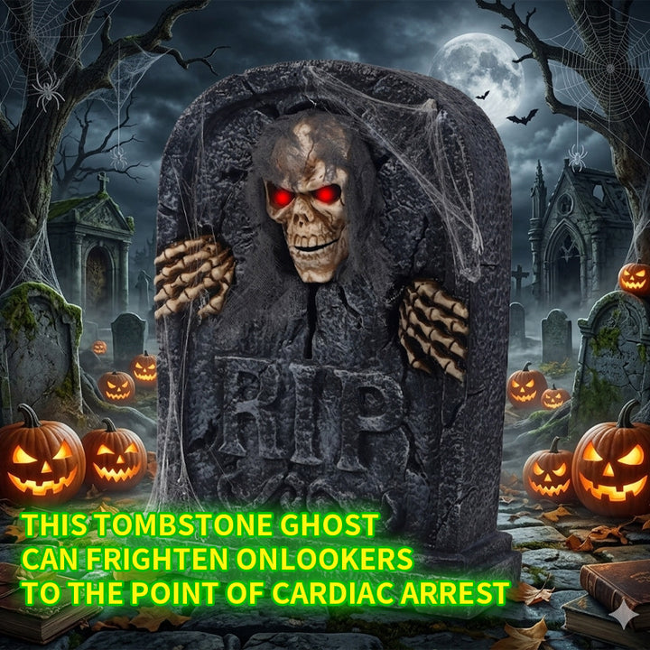 Electric Tombstone Ghost Decoration Bowlift