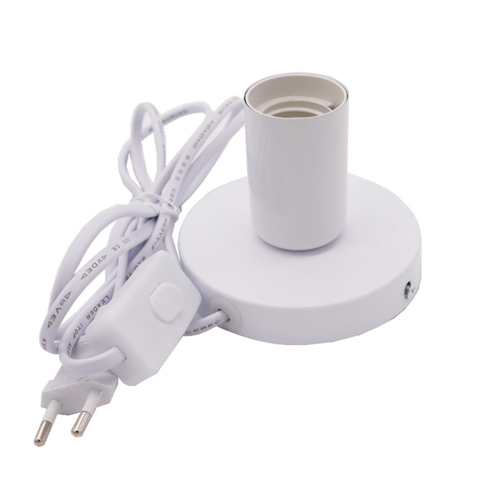 Metal Plug-In Lamp Holder with Inline Switch and EU Plug Bowlift