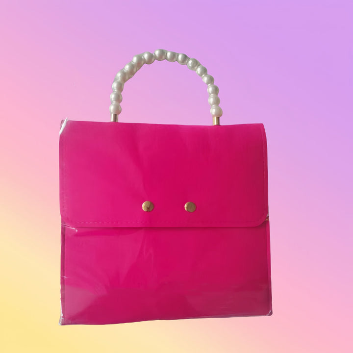 Stylish Pearl Handle Bowlift Handbag