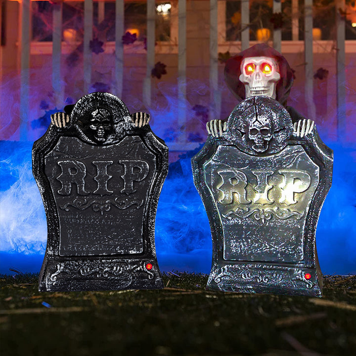 Halloween Animated Tombstone Decoration Bowlift