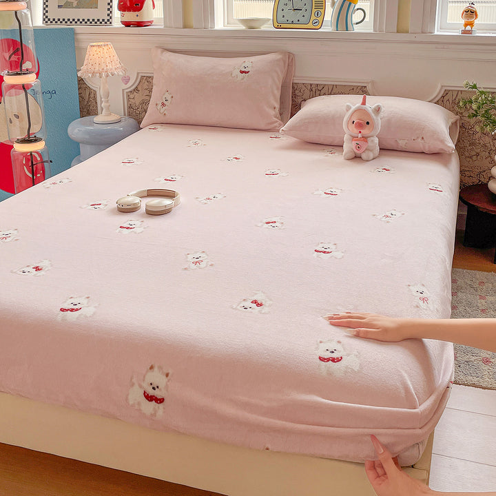 Children's Cute Cartoon Sheep Print Fitted Sheet