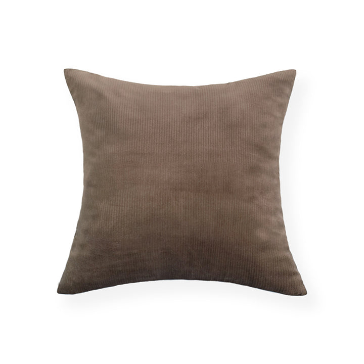 Square cord decorative pillow cover with fine ribbed structure and concealed zipper Bowlift