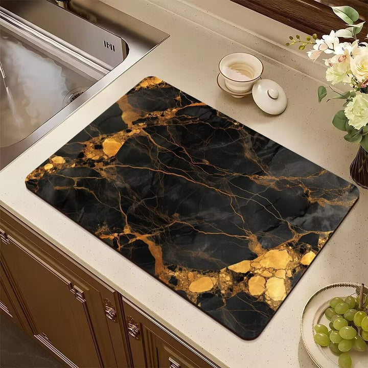 Abstract Non-Slip Kitchen Mat Bowlift