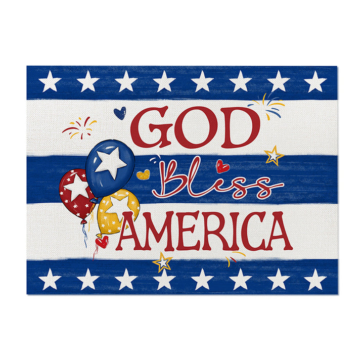 Patriotic Canvas Wall Art Featuring Americana Star Garland