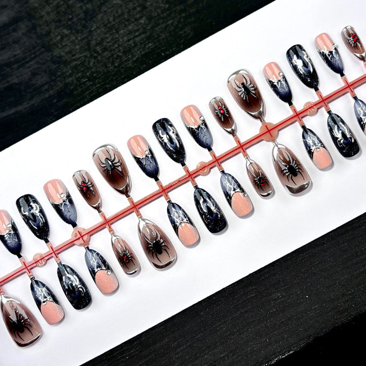 Spider-Themed Press-On Nail Art Set