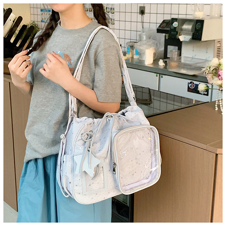Stylish Multi-Pocket Drawstring Tote Bag Bowlift