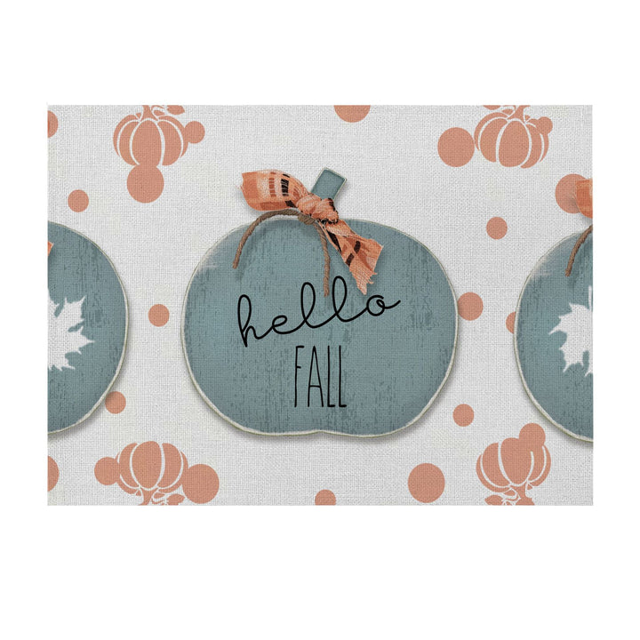Vertical Striped Decorative Outdoor Garden Flag with Linen-Texture Seasonal Script