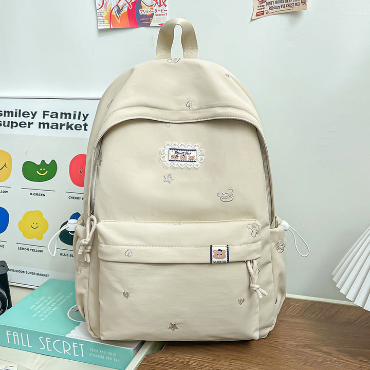 Stylish Floral-Embellished Backpack Bowlift