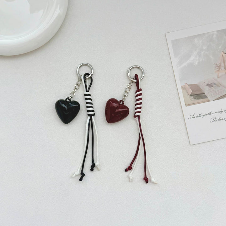 Heart-Shaped Charm Keychain Bowlift