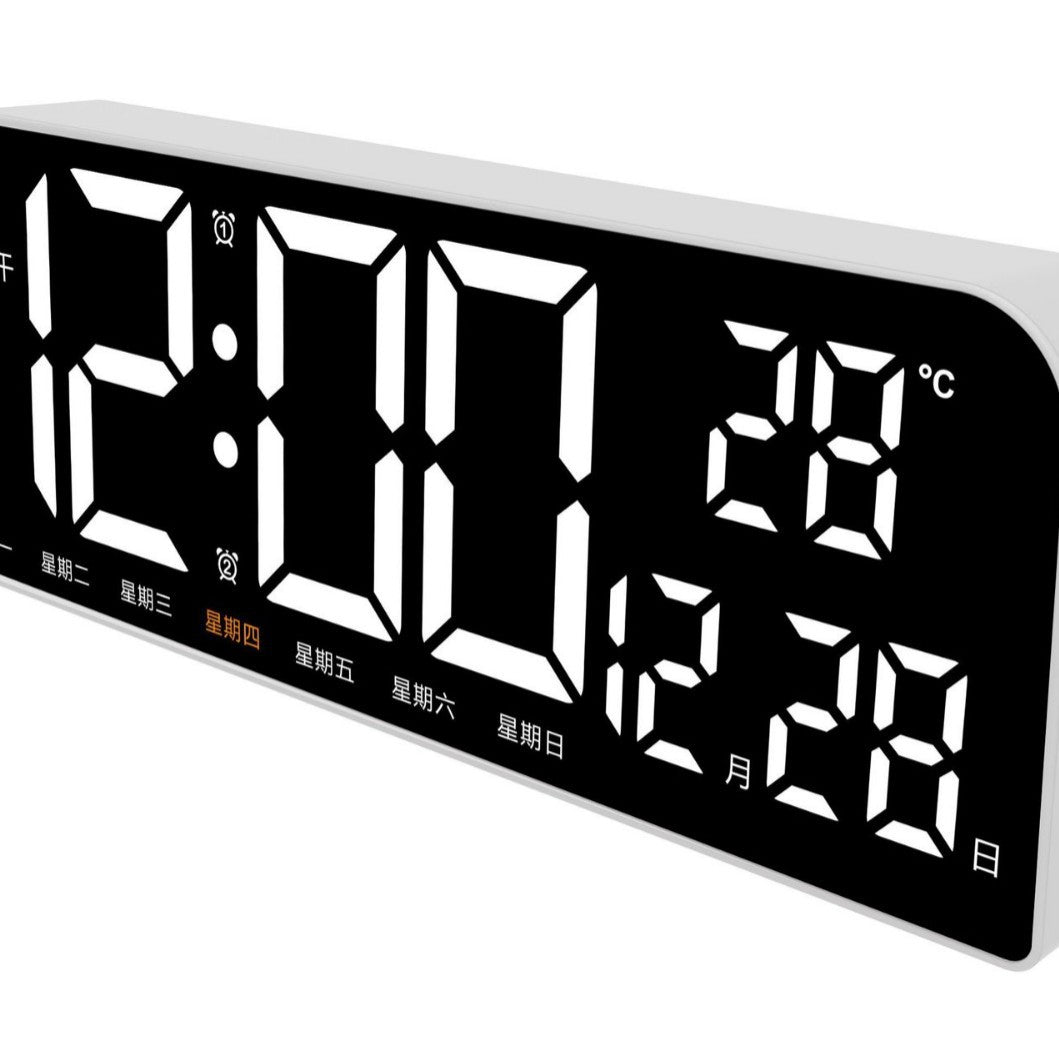 Digital Multi-Function Alarm Clock with Temperature and Date Setting Bowlift
