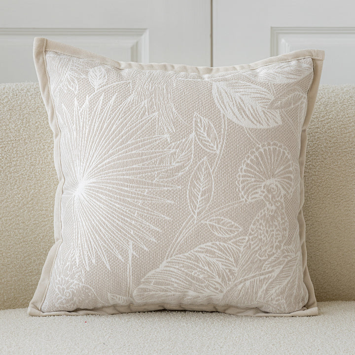 Decorative cushion with fine plant pattern