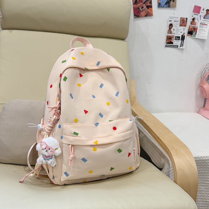 Stylish Multi-Color Polka Dot Backpack Bowlift