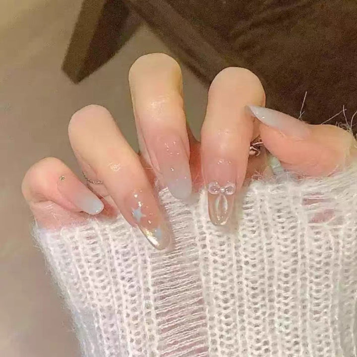 Elegant Glittering Stiletto Nail Extensions