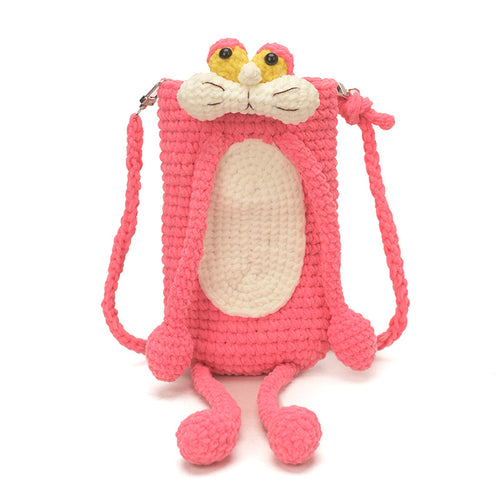 Crochet Animal-Themed Crossbody Bag