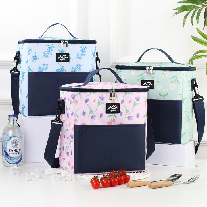 Insulated Floral Lunch Cooler Bowlift