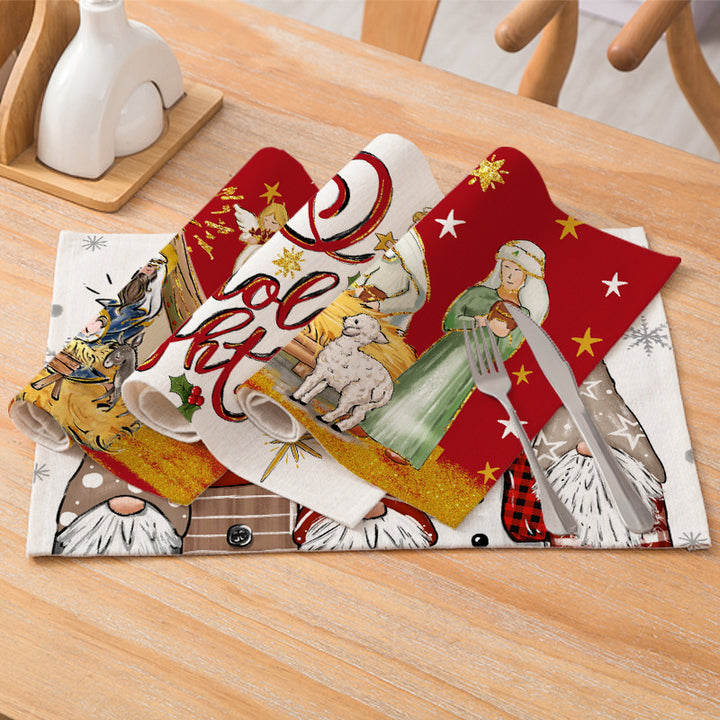 Festive Nativity Canvas Wall Art Panel