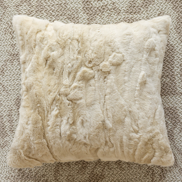 Decorative pillow in modern faux leather design
