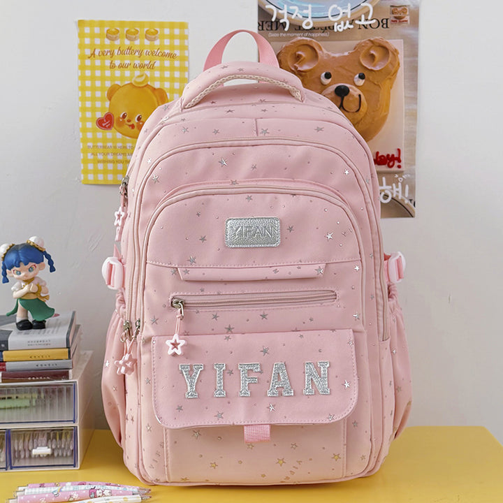 Fun Star-Embellished School Backpack Bowlift