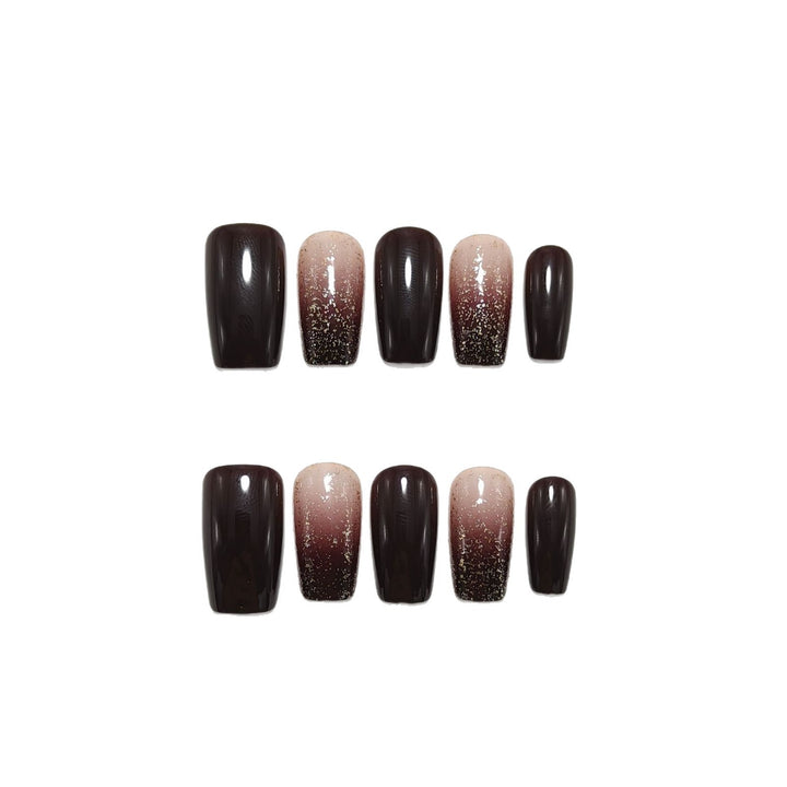 Creative artificial nails with glitter and high-gloss finish Bowlift