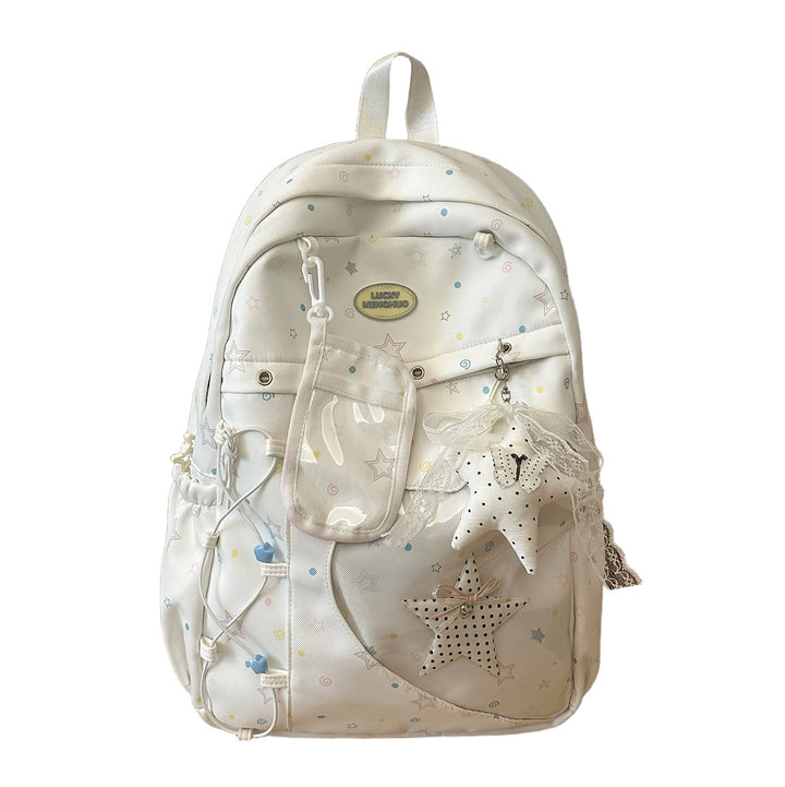 Heart-Appliqué Casual Backpack Bowlift