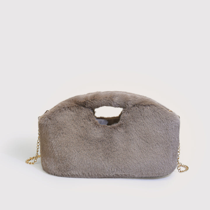 Elegant Faux Fur Handheld Purse