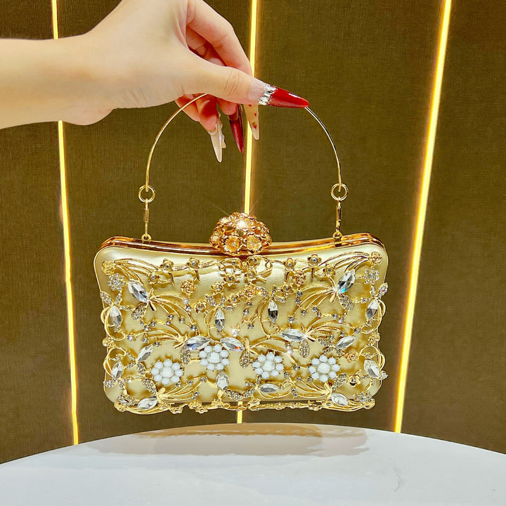 Luxurious Floral Embellished Evening Clutch