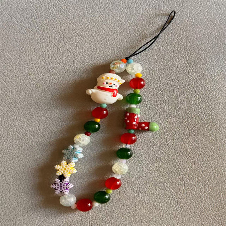Festive Charm Beaded Phone Lanyard Bowlift