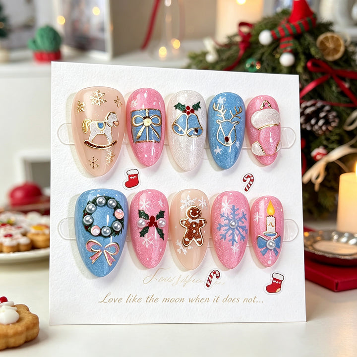 Creative Themed Press-On Nail Art Set