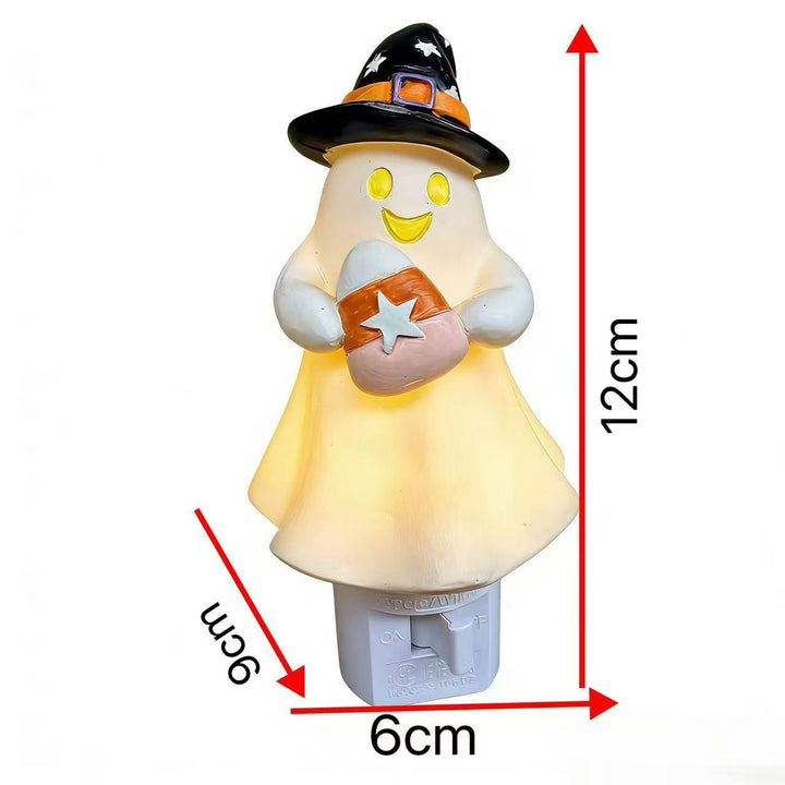 Whimsical Ghost Night Light Figurine Bowlift