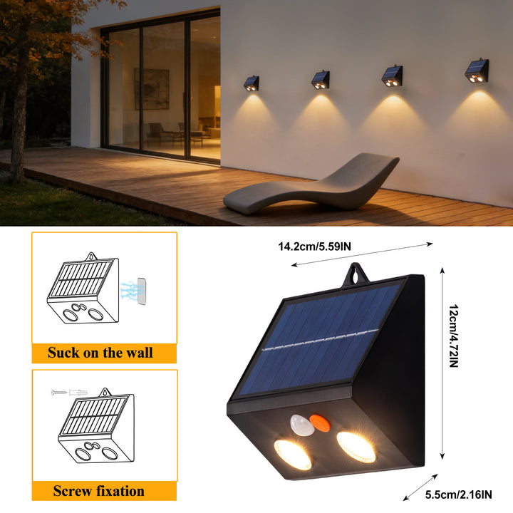 Solar-Powered Motion Sensor LED Wall Light