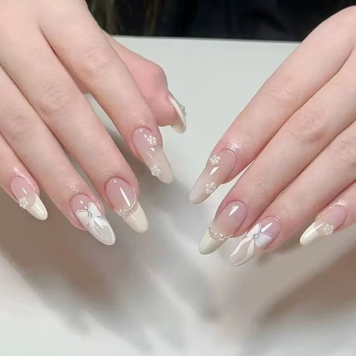 Decorative Glitter Ombre Press-On Nails Bowlift