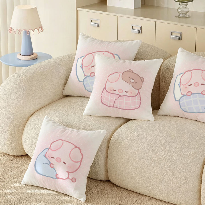 Cute Character-Themed Plush Throw Pillow