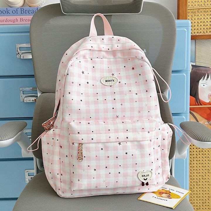 Stylish Checkered Mini Backpack Bowlift