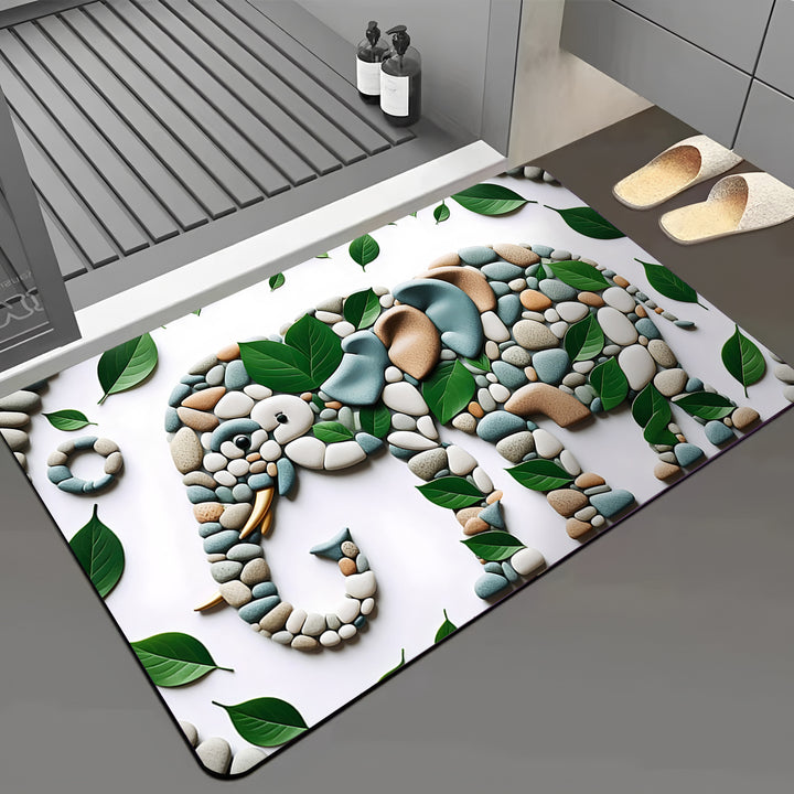 Dragonfly-Themed Bath Mat Bowlift