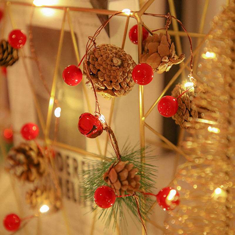 Decorative Pine Cone String Lights Bowlift