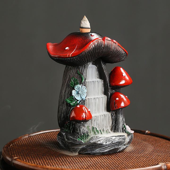 Decorative Mushroom Theme Incense Waterfall Holder