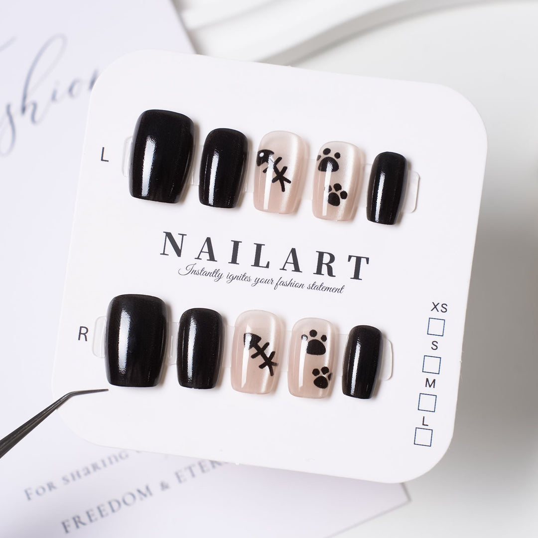 Stylish Press-On Nail Set Bowlift