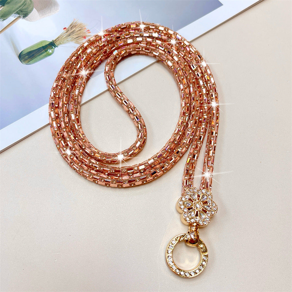 Decorative Crystal Beaded Eyewear Lanyard Bowlift