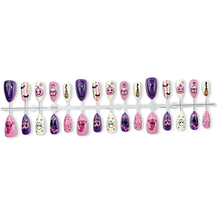 Thematic Halloween Press-On Nail Art Set